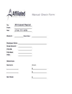 Payroll Check Form