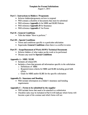 Formal Solicitation Template