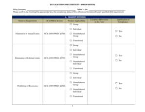2017 ACA Compliance Checklist