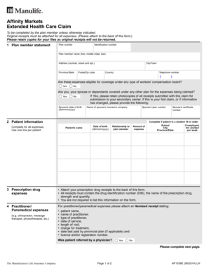 Extended Health Care Claim Form
