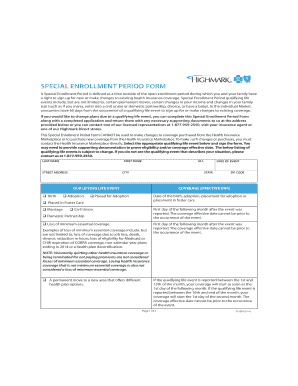 Special Enrollment Period Form