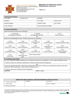 Application for Electrical Licence
