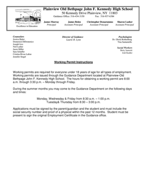 New York Employment Certificate Application