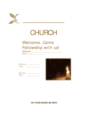 Church Welcome Form