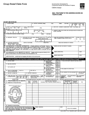 Cigna Dental Claim Form