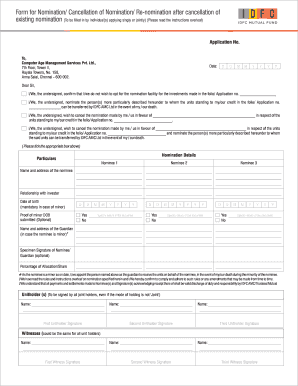 Nomination Cancellation Form