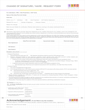 Change of Signature/Name Request Form