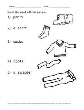 English Vocabulary Worksheet