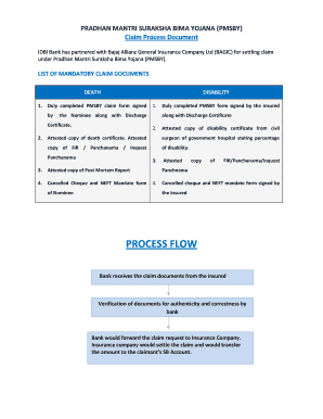 Pradhan Mantri Suraksha Bima Yojana Claim Form