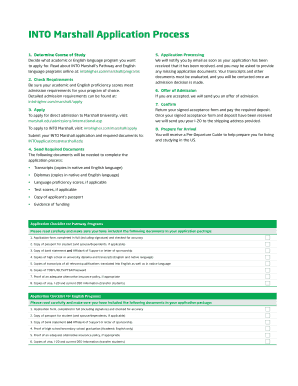INTO Marshall University Application Form