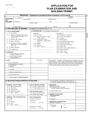 Building Permit Application Form