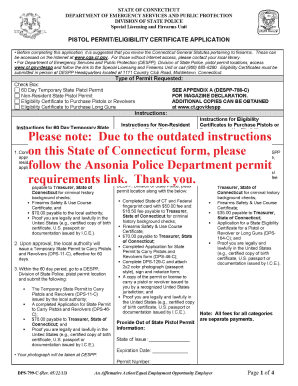 Connecticut Firearms Permit Application