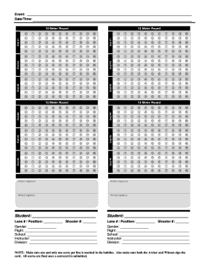 Archery Scorecard