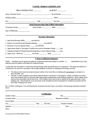 V-Zone Design Certificate