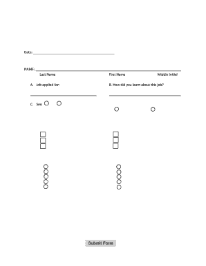 Employment Application Form