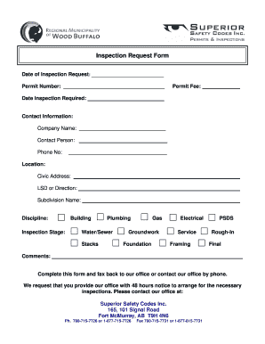 Inspection Request Form