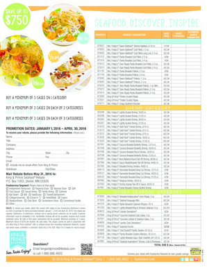 King & Prince Seafood Rebate Form