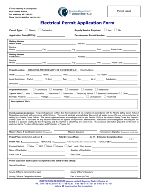 Electrical Permit Application Form