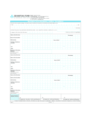 Nomination Form for SBI Mutual Fund Investments
