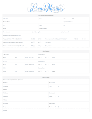 Employment Application Form