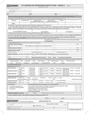 LIC Nomura MF Diversified Equity Fund Application Form