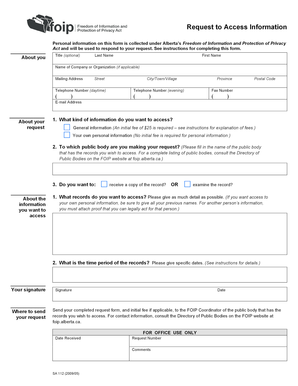 Request to Access Information
