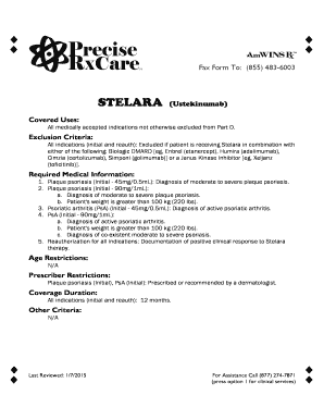 Stelara Prior Authorization Request