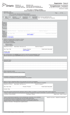 Ontario Business Name Registration Form