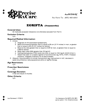 Egrifta Prior Authorization Request Form