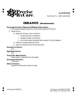 Prior Authorization Request for IBRANCE