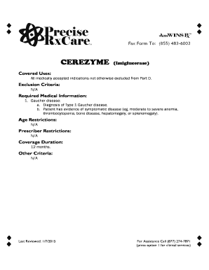 Prior Authorization Request for Cerezyme