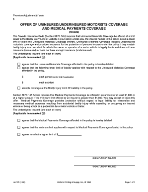 Nevada Uninsured Motorists Coverage Offer