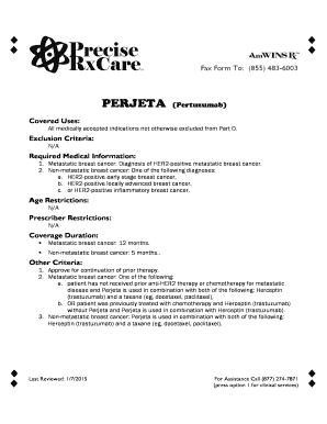 Prior Authorization Request for Perjeta