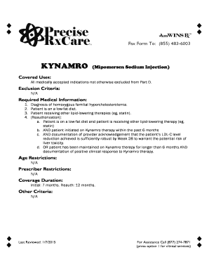 Kynamro Prior Authorization Request