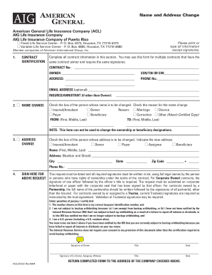 Name and Address Change Form