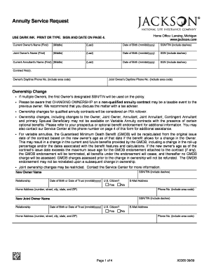 Annuity Service Request Form