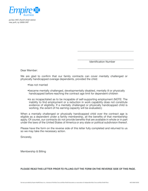 Request for Coverage for Unmarried Dependent Child