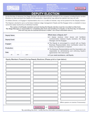 Deputy Election Form