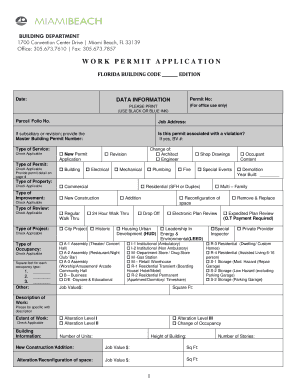 Florida Work Permit Application