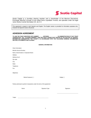 MexDer Adhesion Agreement