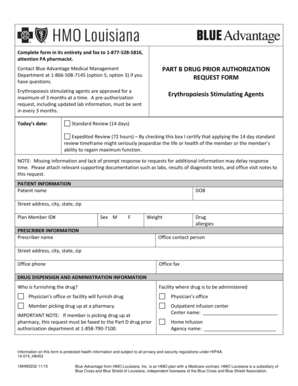 Blue Advantage Part B Drug Prior Authorization Form