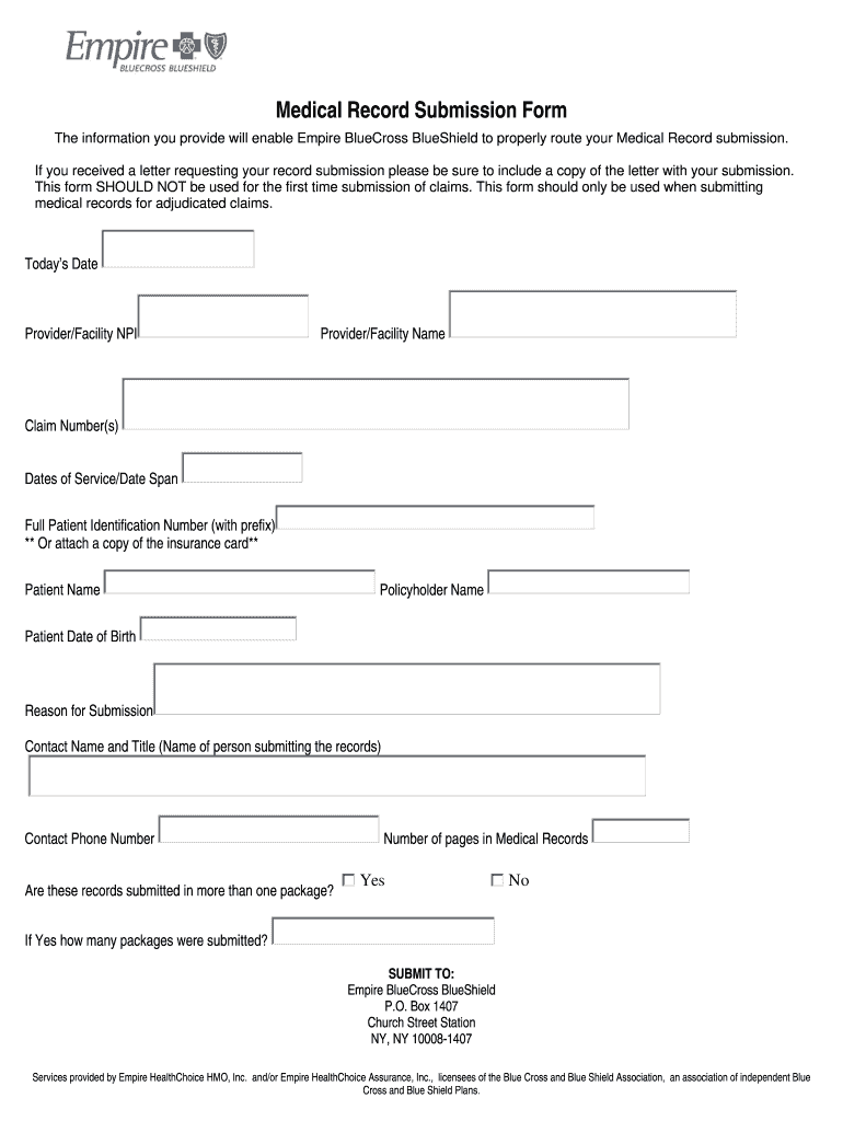 Medical Submission Form - Fill Online, Printable, Fillable ...