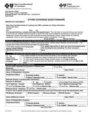 Other Coverage Questionnaire