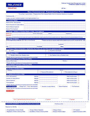 Non Commercial Transaction Form