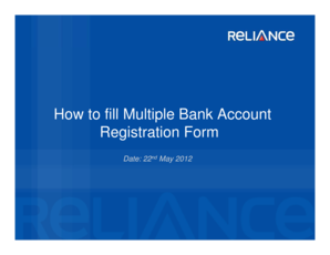 Multiple Bank Account Registration Form