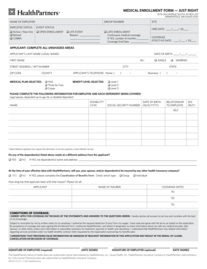 Medical Enrollment Form