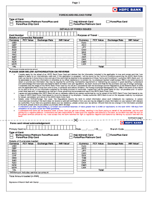 Hdfc bank forexplus card application form