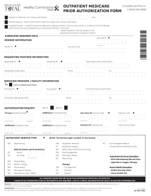 Outpatient Medicare Prior Authorization Form