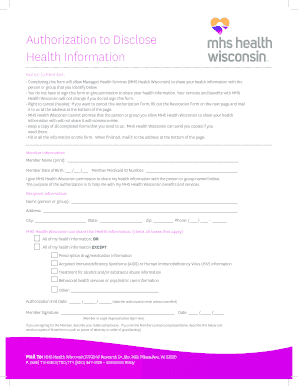 Authorization to Disclose Health Information