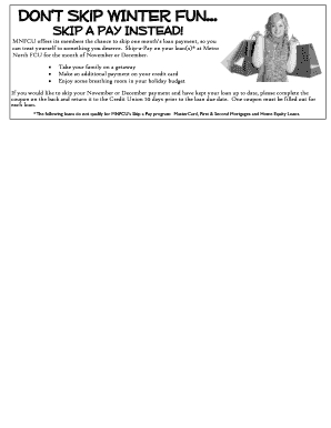 Skip a Pay Loan Request Form